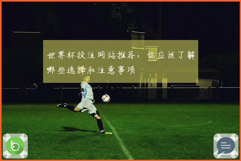 世界杯投注网站推荐，你应该了解哪些选择和注意事项